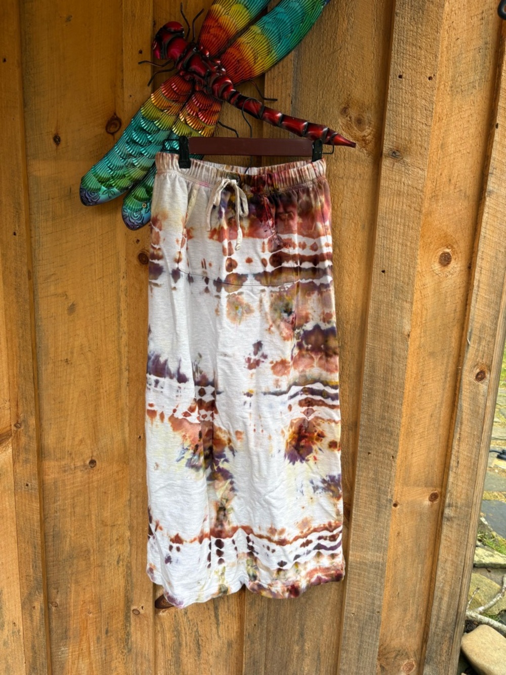 Tie-Dye Maxi Skirt in Brown and Cream Tones
